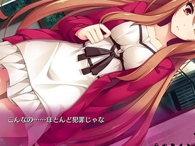 Hentai game featuring simultaneous masturbation and cumming
