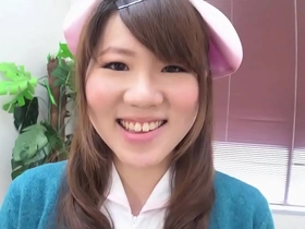Asian nurse gives a blowjob in university hospital