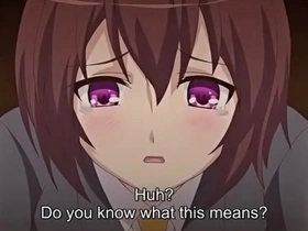 English subtitled hentai video of a high school girl getting fucked