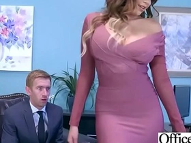 Amateur office worker Cassidy Banks reveals her huge boobs in hardcore sex vid
