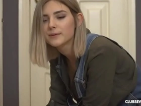 Handsjob and peeing in public toilet sex