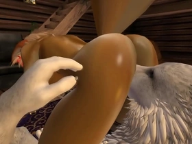 Furry lovers get wet and wild in this steamy video