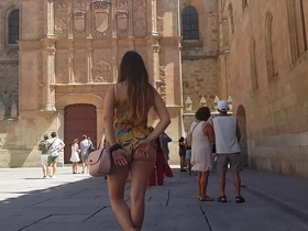 Tinder and shopping mall adventure ends with ass play and street show