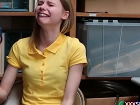 Petite blonde teens get naughty in this steamy police encounter