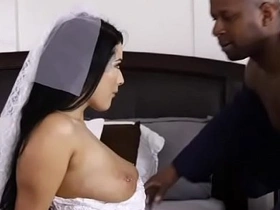 Interracial couple's steamy wedding night leads to cuckoldry