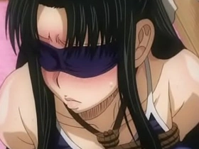 Identify the title of this anime featuring a tied babe