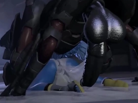 Krystal's wild ride with Blade Wolves in a steamy SFM gangbang