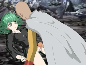 Hentai parody of Tatsumaki's powerful punch in One Punch Man