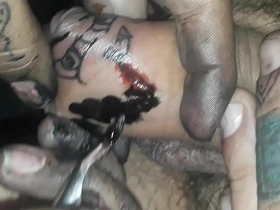 B. Demon commemorates 17 million subscribers with a tattoo and oral self-pleasure