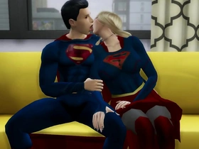 Superman and Supergirl's steamy encounter after saving the day