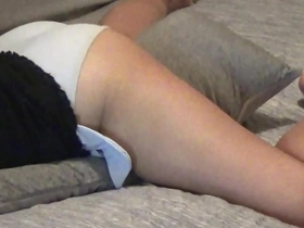 Passionate Latina women indulging in intense pillow fucking