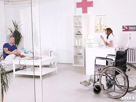 Victoria Daniels, the nurse, enjoys intense action in all her holes