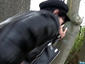 Sasha Colibri's intense outdoor sex and oral skills in public