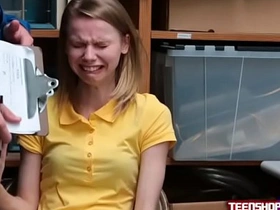Tiny teen Catarina Petrova faces consequences for theft in strict office security