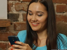 Fresh-faced temptresses - Aziza's playful romp in hosiery teen-erotica