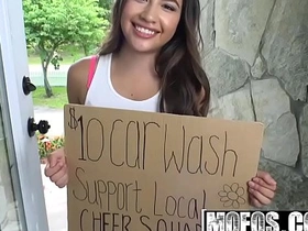 Soccer practice gets wild with young Zaya Cassidy in a steamy car wash