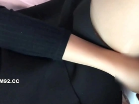 Petite nurse gets dressed and has intense sex in hotel room