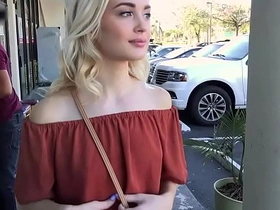 Anastasia's outdoor adventure in the park for a steamy financial transaction