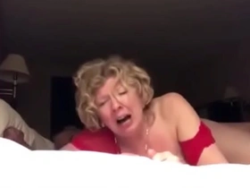 Aging lovers engage in passionate sex positions
