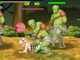 Hentai game featuring an elf princess defending herself against orc invaders