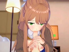 Monika's passionate encounter in the Literature Club