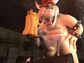The princess of the Mushroom Kingdom gets penetrated by the evil king