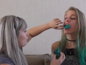 Two innocent teenage girls experiment with BDSM bondage