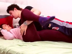Young redhead gets creampied after intense hardcore sex with step cousin