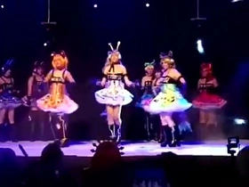 Adorable girls of Lovely-μ's Love Live in cyber cosplay attire