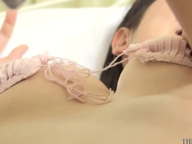 Seductive images of a stunning sister in revealing lingerie during a sensual massage
