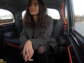 Asian babe gets rough ride in fake taxi