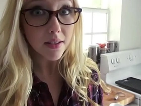 Samantha Rone's steamy amateur encounter with a busty blonde on webcam