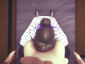 Experience Shinobu's seduction in this uncensored anime porn