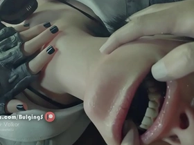 Lady Deepthroat's passionate blowjob in SFM video