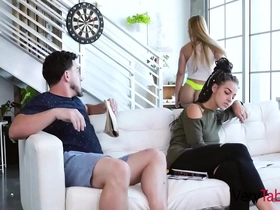 Young step-sis shows she's up for big dick